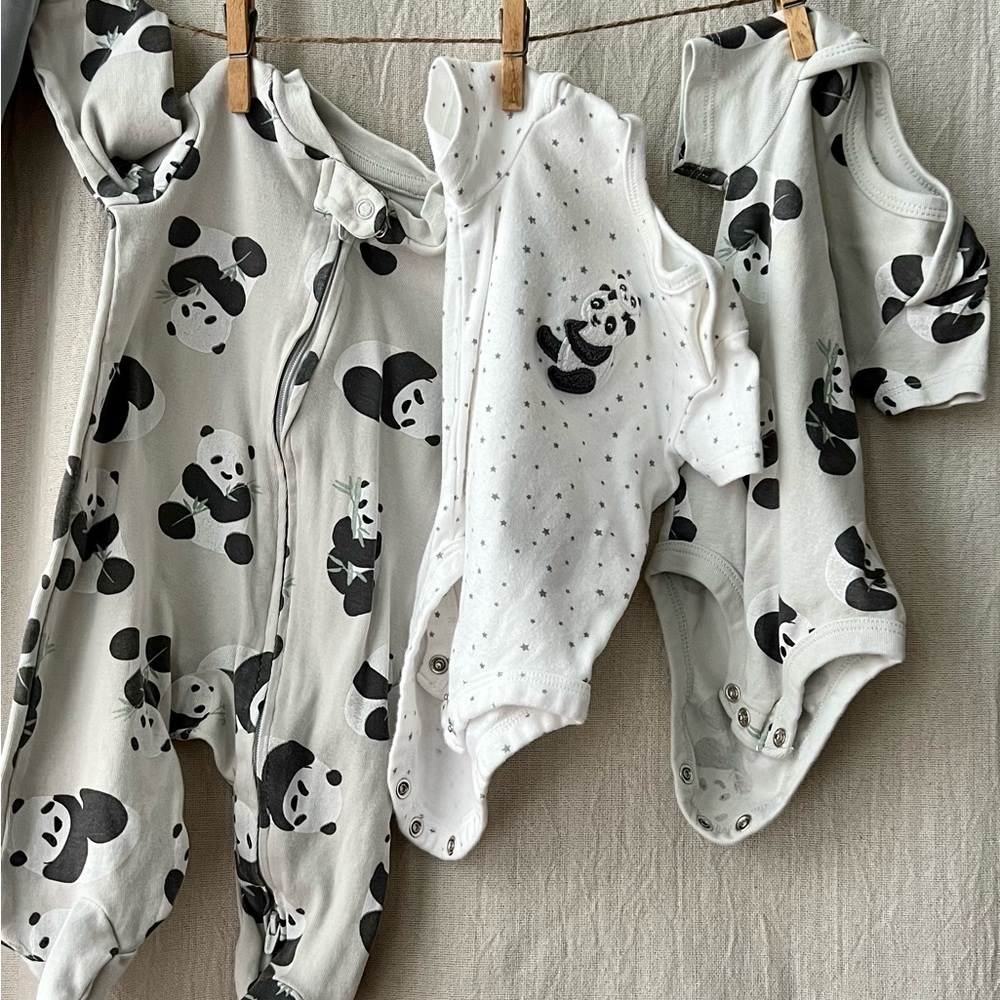 Carter’s Little Planet Organic Panda Print Set of 3. 3M